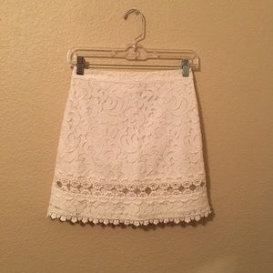 white lace TopShop skirt